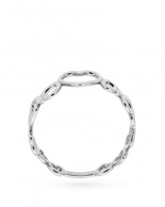 18kt white gold hearts ring