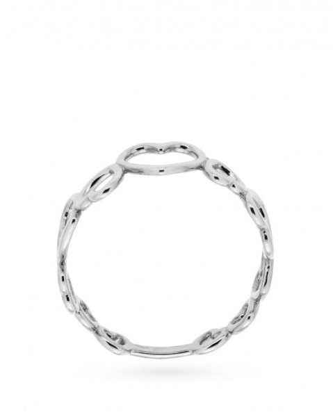 18kt white gold hearts ring