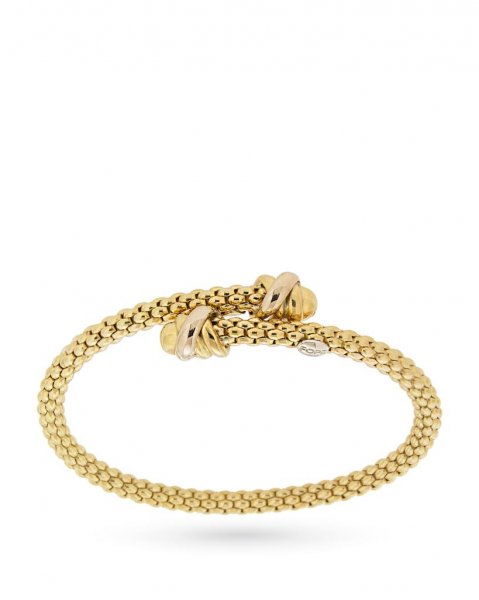 18kt yellow gold FOPE Unica rigid open bracelet