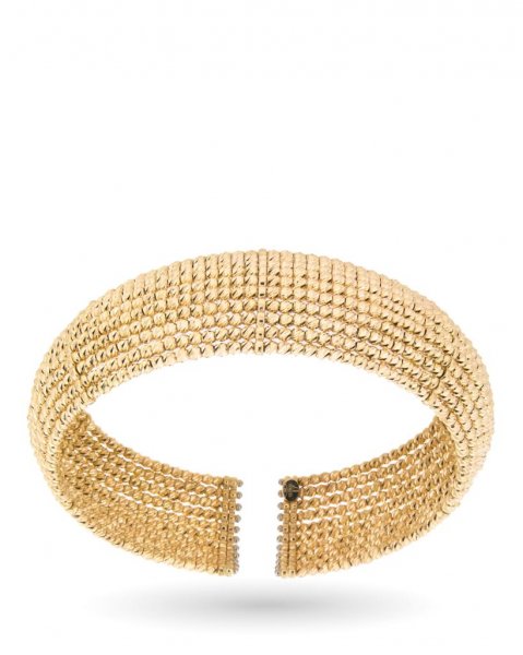 18kt yellow gold rigid bracelet with 11 lines of spheres