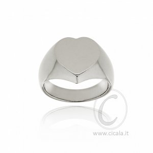 925 sterling silver heart pinky ring small size