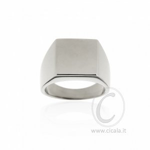 925 sterling silver square pinky ring small size