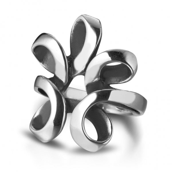 925 sterling silver thin ring with knot