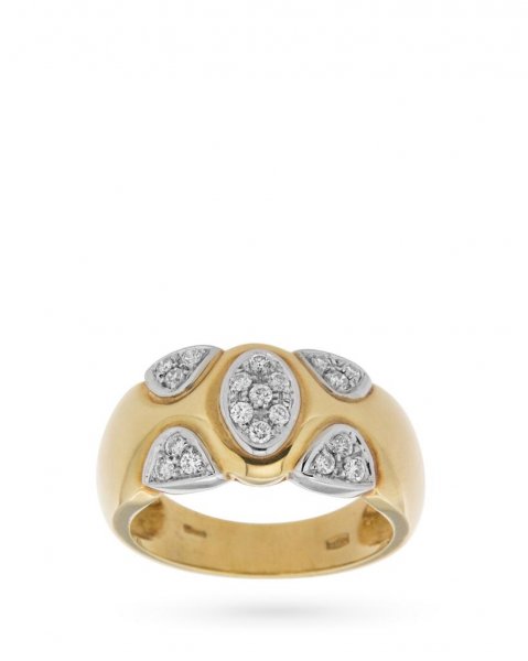 Anello a fascia in oro con diamanti 0,29ct G VS