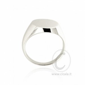 Anello chevalier chevalier ovale piccolo in argento