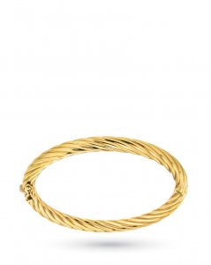 Bracciale a schiava in oro giallo modello ritorto