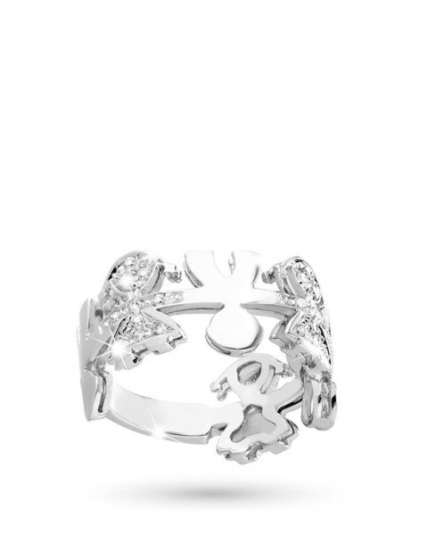 Le Bebè Le Ghirlande 18kt white gold ring with diamonds