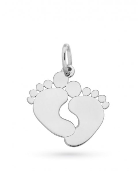 Little feet charm in 18kt white gold
