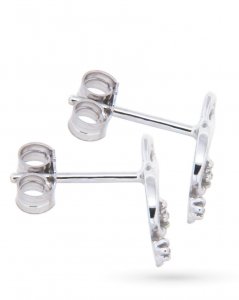 Orecchini in oro bianco con chiave di violino