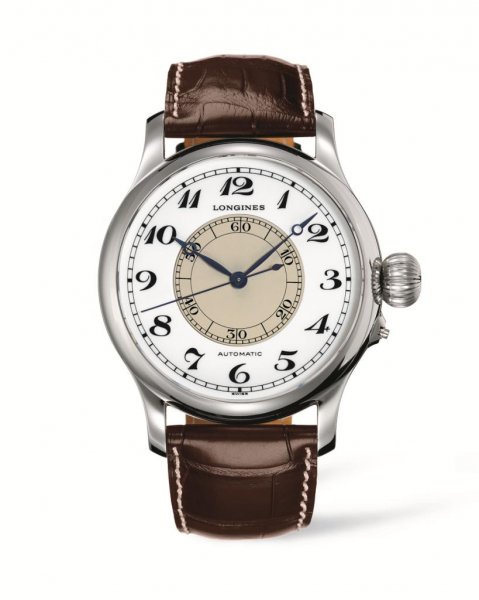 Orologio Longines Heritage Weems automatico in acciaio con cinturino in pelle