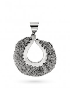 Pendant Adami e Martucci in silver and black tissue