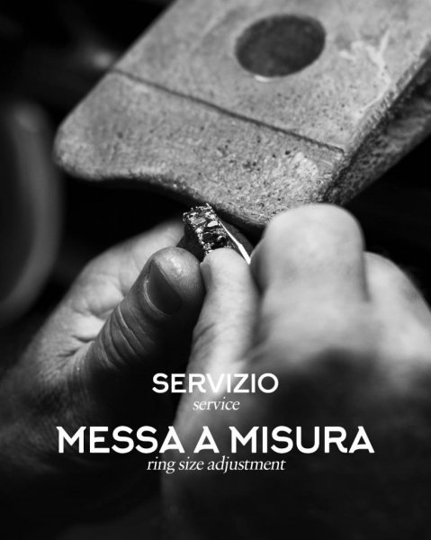 Service of ring size adjustment on standard rings